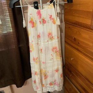 Juniors' Mudd Floral Crochet Tiered Dress